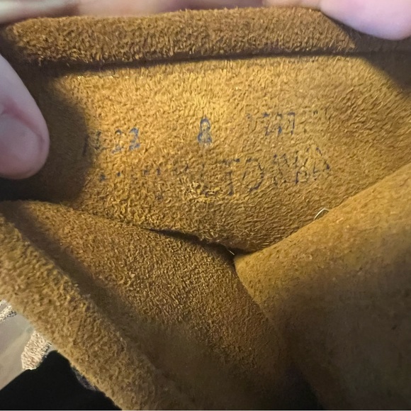 Minnetonka Brown Suede Front Lace Knee High Boot Size 8 - Picture 8 of 9